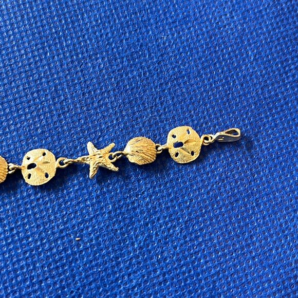 14k GOLD beach themed bracelet - Picture 7 of 7